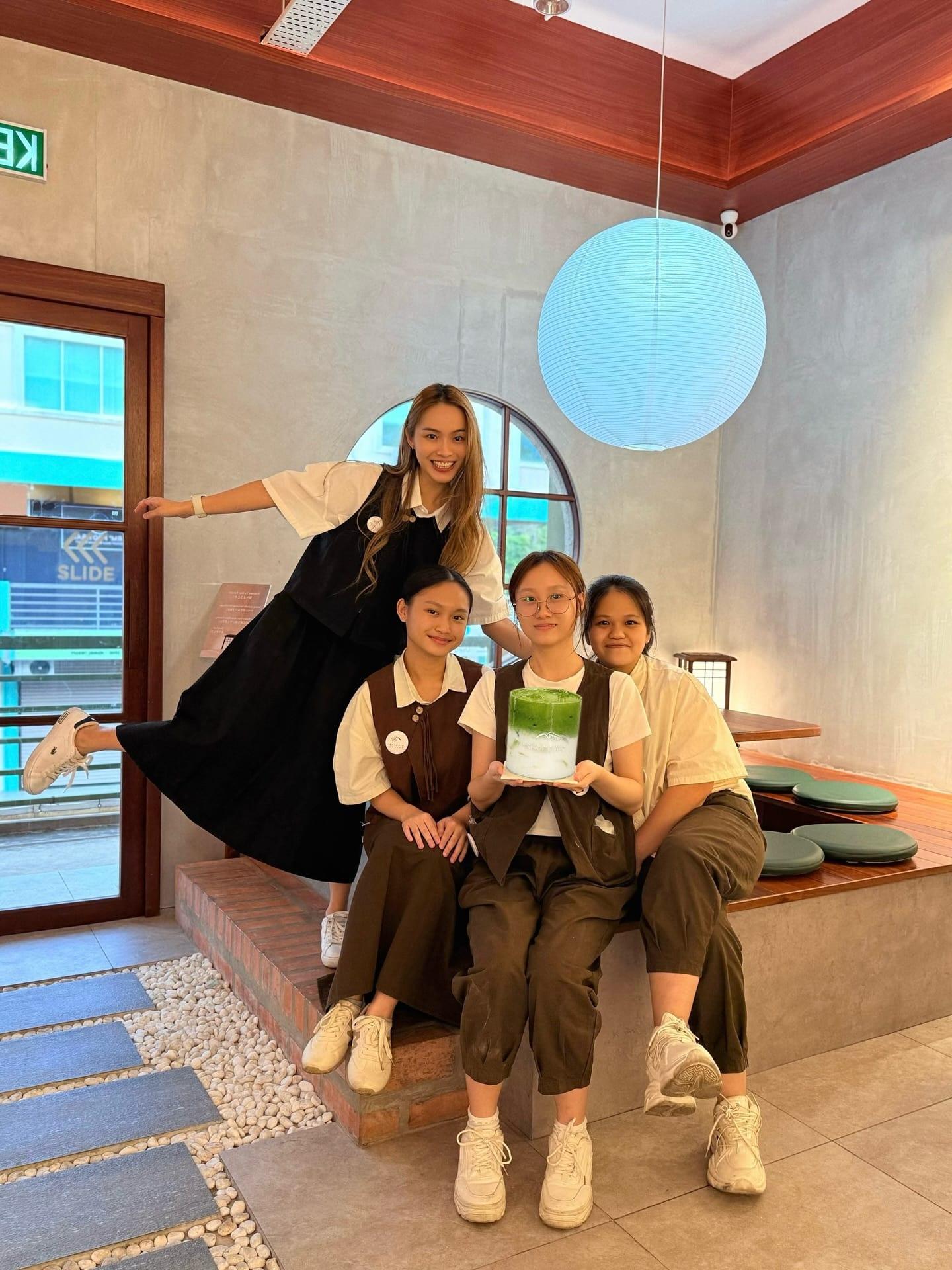 The Nigocha team in the café on World Matcha Day